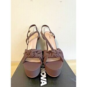 Weekend Fit Platform Heels - Brown size 9